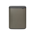 Brabantia šiukšliadėžė Bo Touch Bin, 2x30 l, ruda