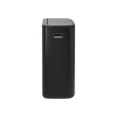 Brabantia šiukšliadėžė Bo Touch Bin, 2x30 l, juoda kaina ir informacija | Šiukšliadėžės | pigu.lt