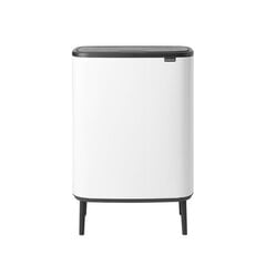 Brabantia šiukšliadėžė Bo Touch Bin Hi, 2x30 l, balta kaina ir informacija | Šiukšliadėžės | pigu.lt