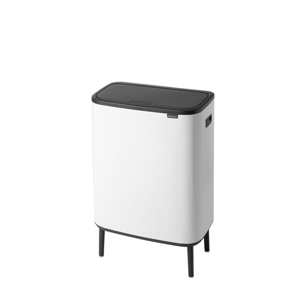 Brabantia šiukšliadėžė Bo Touch Bin Hi, 2x30 l, balta kaina ir informacija | Šiukšliadėžės | pigu.lt