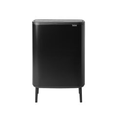 Brabantia šiukšliadėžė Bo Touch Bin Hi, 2x30 l, juoda kaina ir informacija | Šiukšliadėžės | pigu.lt