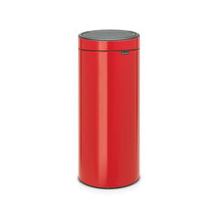 Brabantia šiukšliadėžė Touch Bin, 30 l, raudona kaina ir informacija | Šiukšliadėžės | pigu.lt