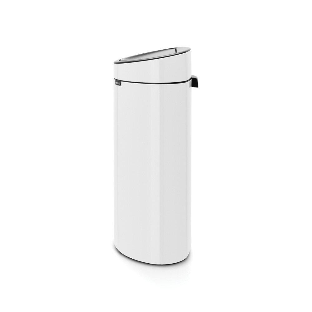 Brabantia šiukšliadėžė Touch Bin, 40 l, balta kaina ir informacija | Šiukšliadėžės | pigu.lt