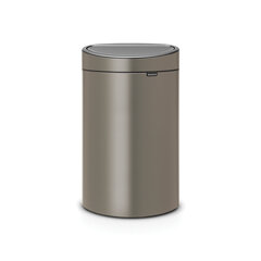 Brabantia šiukšliadėžė Touch Bin, 40 l, ruda kaina ir informacija | Šiukšliadėžės | pigu.lt