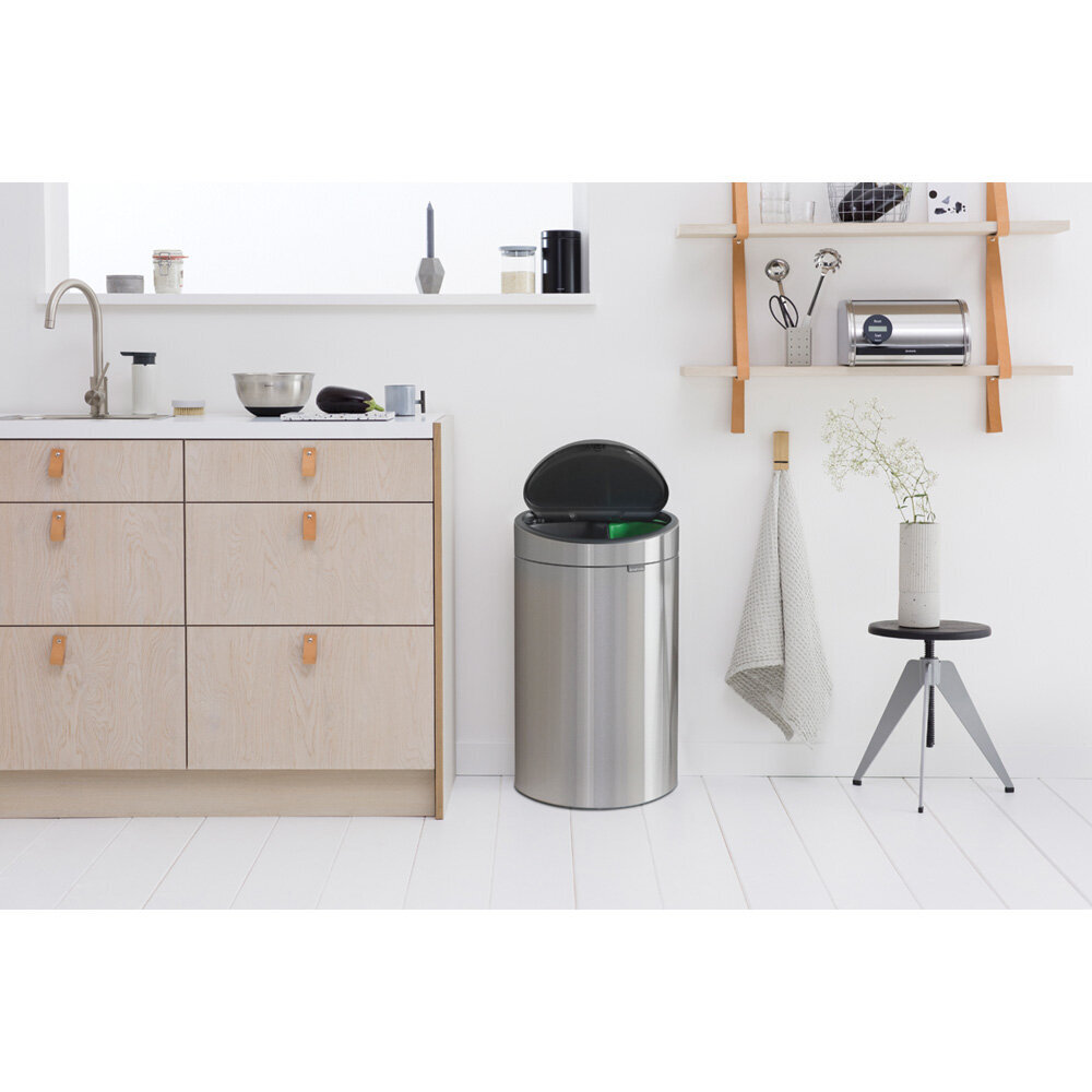 Brabantia šiukšliadėžė Touch Bin, 10+23 l, pilka цена и информация | Šiukšliadėžės | pigu.lt