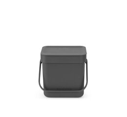 Brabantia Sort & Go Bin      3l Grey цена и информация | Мусорные баки | pigu.lt