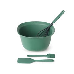 Набор для выпечки: венчик; миска 3,2 л; кондитерская кисть; лопатка кондитерская) Fir Green цена и информация | Посуда, тарелки, обеденные сервизы | pigu.lt