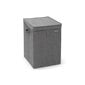 Brabantia skalbinių dėžė, 35 l, juoda kaina ir informacija | Daiktadėžės | pigu.lt