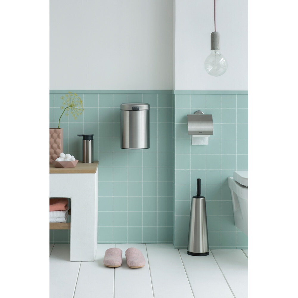 Brabantia tualetinio popieriaus laikiklis, matinis, pilkas kaina ir informacija | Vonios kambario aksesuarai | pigu.lt