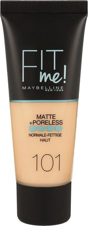 Makiažo pagrindas Maybelline Fit Me Matte&Poreless 101 True Ivory, 30 ml kaina ir informacija | Makiažo pagrindai, pudros | pigu.lt