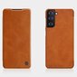 Nillkin Qin original leather dėklas skirtas Samsung Galaxy S21 5G, brown цена и информация | Telefono dėklai | pigu.lt