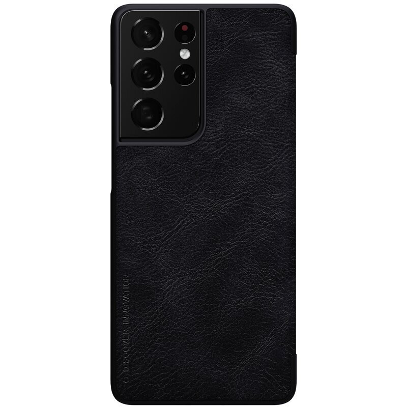 Nillkin Qin original leather dėklas skirtas Samsung Galaxy S21 Ultra 5G, juoda цена и информация | Telefono dėklai | pigu.lt