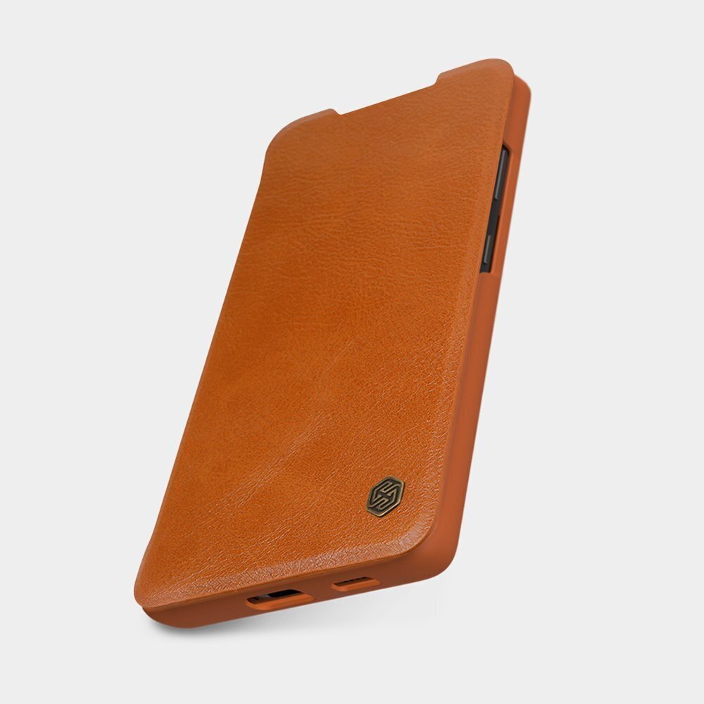 Nillkin Qin original leather dėklas skirtas Samsung Galaxy S21 Ultra 5G, ruda kaina ir informacija | Telefono dėklai | pigu.lt