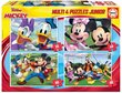 Dėlionės Mickey ir draugai, 4 vnt. цена и информация | Dėlionės (puzzle) | pigu.lt