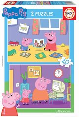 Dėlionės Peppa, 2 vnt. x 20 detalių kaina ir informacija | Dėlionės (puzzle) | pigu.lt