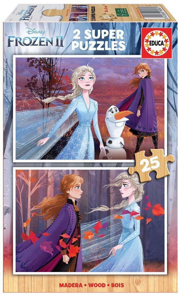 Dėlionės Frozen II, 2 vnt. x 25 detalių kaina ir informacija | Dėlionės (puzzle) | pigu.lt