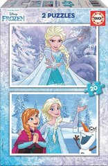 Головоломка Frozen, 2 шт. x 20 деталей цена и информация | Пазлы | pigu.lt