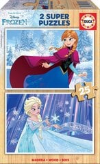 Dėlionės Frozen, 2 vnt. x 25 detalių kaina ir informacija | Dėlionės (puzzle) | pigu.lt