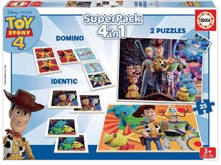 Žaidimų rinkinys 4 in 1 Toy story kaina ir informacija | Stalo žaidimai, galvosūkiai | pigu.lt