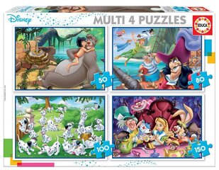 Dėlionės Disney klasika, 4 vnt. kaina ir informacija | Dėlionės (puzzle) | pigu.lt