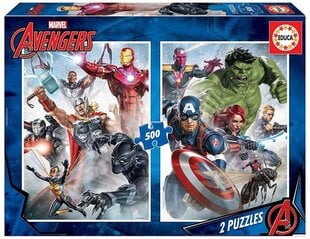 Dėlionės Avengers, 2 vnt. x 500 detalių kaina ir informacija | Dėlionės (puzzle) | pigu.lt