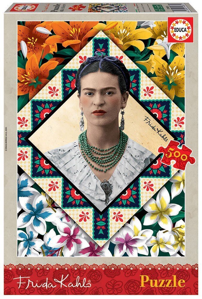 Dėlionė Frida Kahlo, 500 detalių kaina ir informacija | Dėlionės (puzzle) | pigu.lt