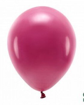 Eco balionai 30 cm 10 vnt, tamsiai bordo kaina ir informacija | Balionai | pigu.lt