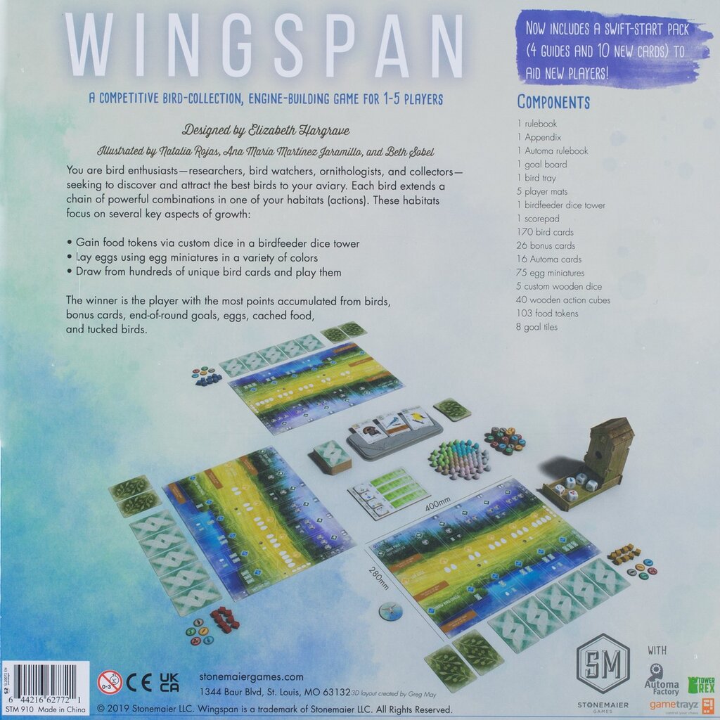 Stalo žaidimas Wingspan 2nd Ed., ENG kaina ir informacija | Stalo žaidimai, galvosūkiai | pigu.lt