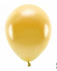 Eco balionai 30 cm 10 vnt, blizgantys tamsiai auksiniai kaina ir informacija | Balionai | pigu.lt