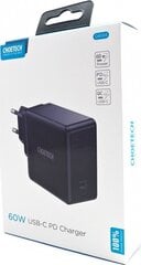 Choetech fast USB Type C wall charger PD 60W 3A black (Q4004-EU) цена и информация | Choetech Мобильные телефоны, Фото и Видео | pigu.lt