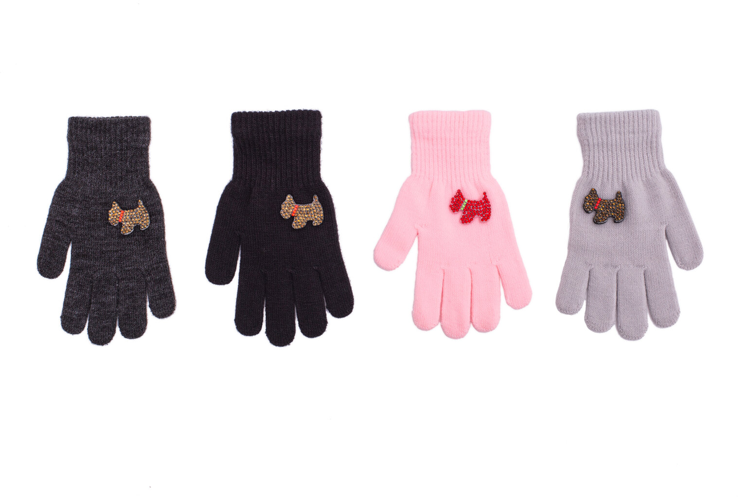 Pirštinės mergaitėms Rak Youth Gloves R-183, šviesiai pilkos kaina ir informacija | Žiemos drabužiai vaikams | pigu.lt