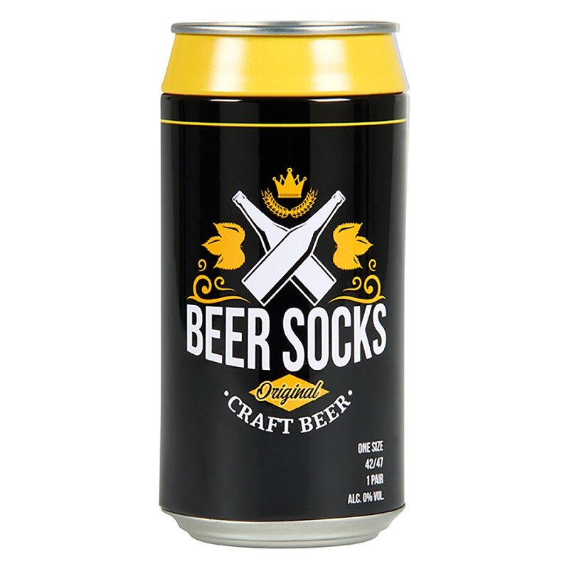 Kojinės vyrams skardinėje Beer socks Save water drink beer kaina ir informacija | Vyriškos kojinės | pigu.lt