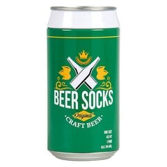 Мужские носки в банке Beer socks Don't worry beer happy цена и информация | Мужские носки | pigu.lt