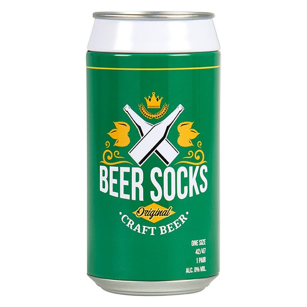 Kojinės vyrams skardinėje Beer socks Don't worry beer happy цена и информация | Vyriškos kojinės | pigu.lt