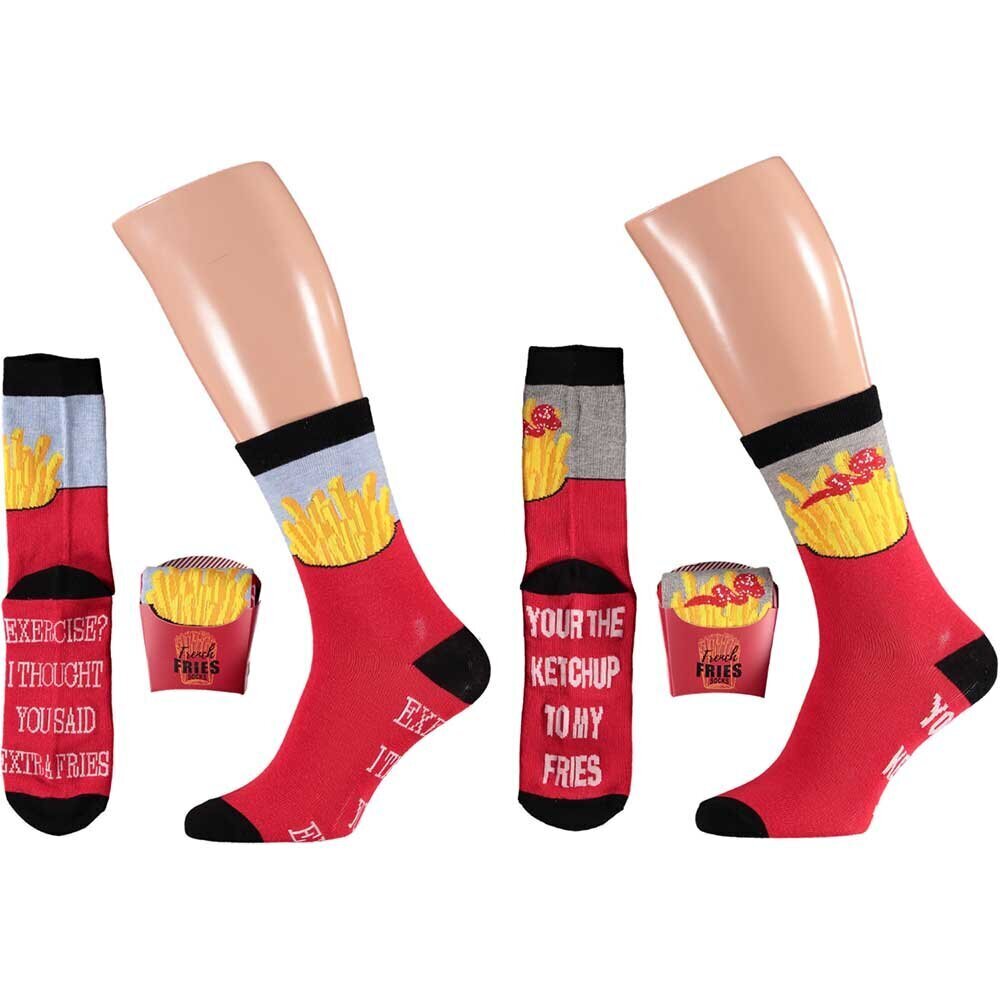 Kojinės vyrams French Fries Socks, Your the ketchup to my fries kaina ir informacija | Vyriškos kojinės | pigu.lt