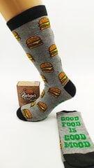 Носки для мужчин Burger socks, Good food is good mood цена и информация | Мужские носки | pigu.lt