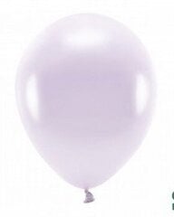 Eco balionai 30 cm 10 vnt, blizgantys šviesiai violetiniai kaina ir informacija | Balionai | pigu.lt