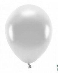 Eco balionai 30 cm 10 vnt, blizgantys pilki kaina ir informacija | Balionai | pigu.lt