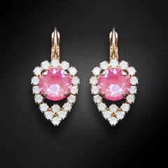 Серьги "Дива (Lotus Pink DeLite)" с кристаллами Swarovski™ цена и информация | Серьги | pigu.lt