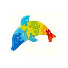 Деревянная головоломка Onshine "Веселый дельфин" цена и информация | Пазлы | pigu.lt