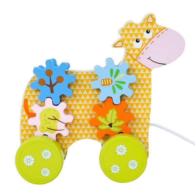 Medinė traukiama karvutė "Onshine" kaina ir informacija | Žaislai kūdikiams | pigu.lt