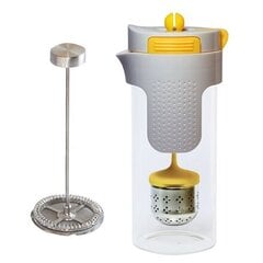 Чайник Stoneline 2in1 French Press Tea Maker 14348 0.75 L, Glass, Grey цена и информация | Чайники, кофейники | pigu.lt