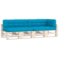 Pagalvėlės sofai iš palečių, 5vnt., mėlynos spalvos kaina ir informacija | Pagalvės, užvalkalai, apsaugos | pigu.lt