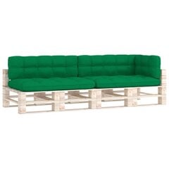 vidaXL Pagalvėlės sofai iš palečių, 5vnt., žalios spalvos kaina ir informacija | Pagalvės, užvalkalai, apsaugos | pigu.lt