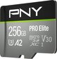 MicroSDXC PNY P-SDU256V32100PRO-GE 256GB kaina ir informacija | Atminties kortelės telefonams | pigu.lt