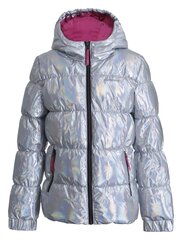 Куртка для девочек Icepeak RAMONA 220 г JR 50008-6*850, серебряная/фуксия цена и информация | Куртки, пальто для девочек | pigu.lt