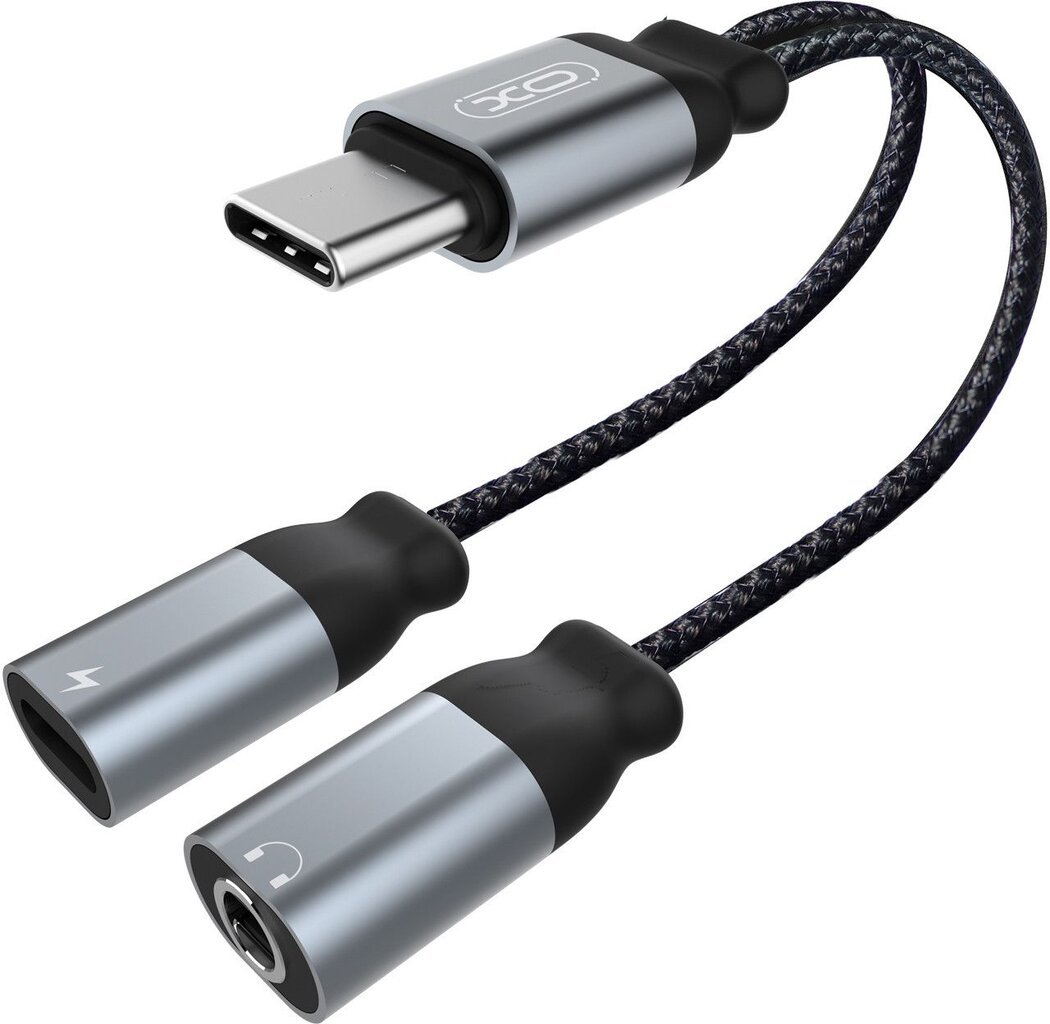 XO NBR160B, 3.5mm/USB-C kaina ir informacija | Adapteriai, USB šakotuvai | pigu.lt