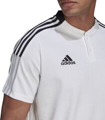 Мужская футболка Adidas Tiro 21 Polo M GM7363, белая цена и информация | Мужские футболки | pigu.lt