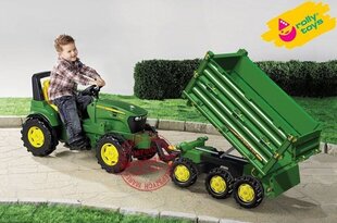 Rolly Toys Rolly Multi John Deere Трехосный самосвальный прицеп цена и информация | Игрушки для мальчиков | pigu.lt