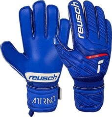 Вратарские перчатки Reusch Attrakt Silver Jr 51 72 215 4010, синие цена и информация | Перчатки вратаря | pigu.lt